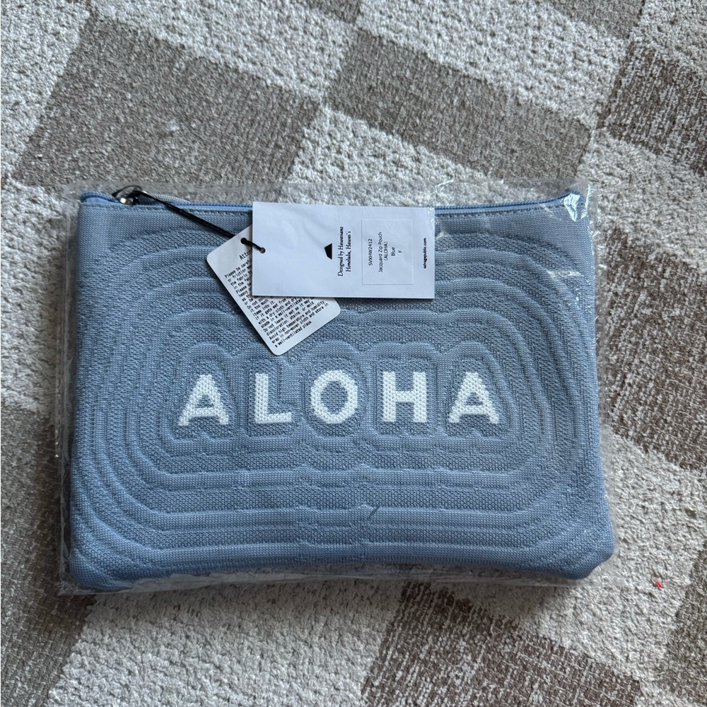 Blue Aloha Pouch